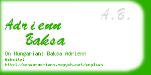 adrienn baksa business card